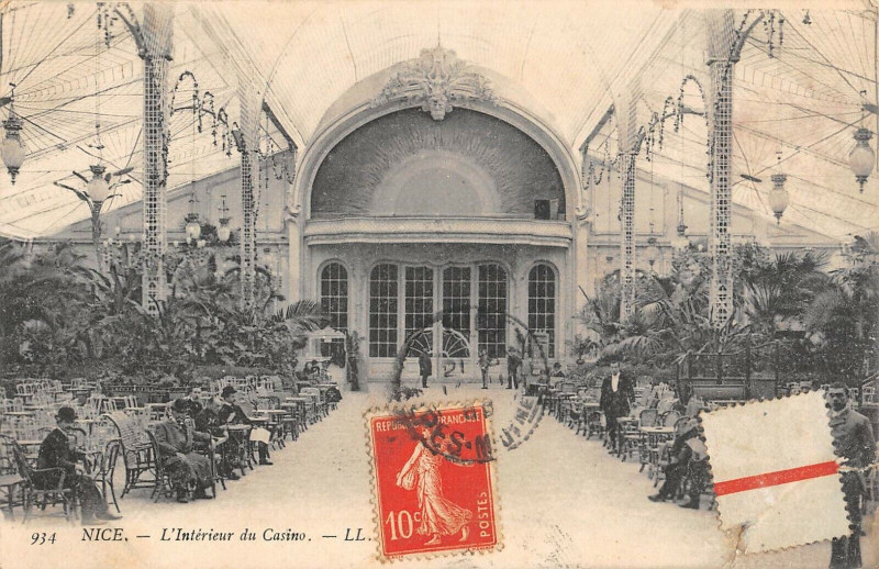 Carte postale ancienne Nice Interieur Du Casino à Nice