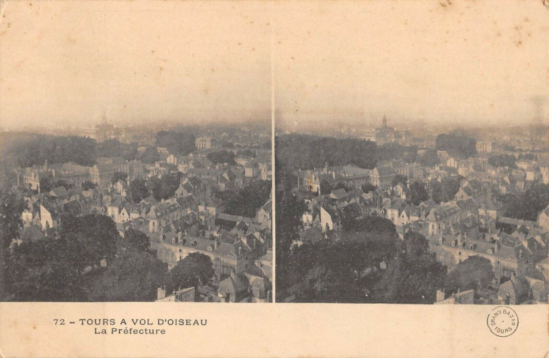 Carte postale ancienne Tours A Vol D'Oiseau à Tours
