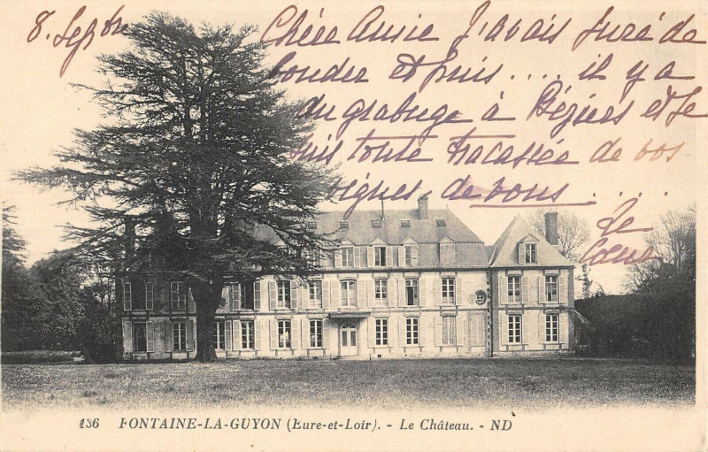 Carte postale ancienne Le Château à Fontaine-la-Guyon