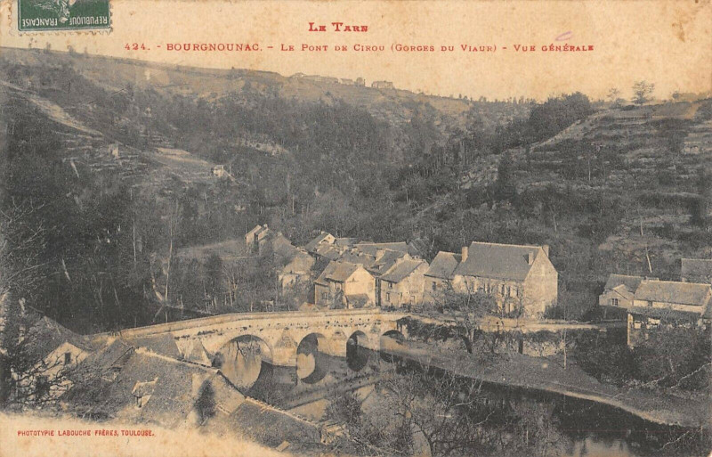 Carte postale ancienne Bourgnounac Le Pont De Cirou Vue Generale