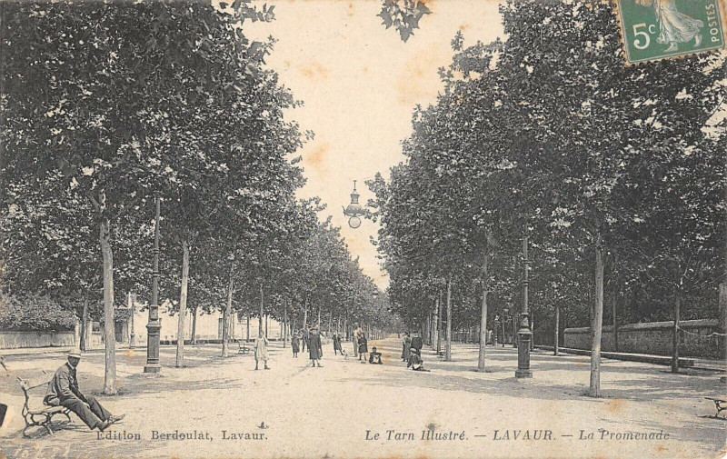 Carte postale ancienne Lavaur La Promenade à Lavaur