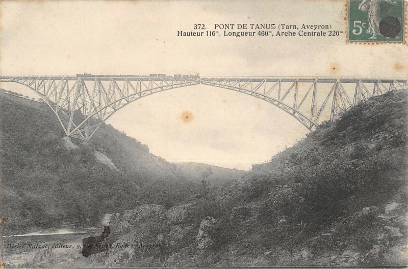Carte postale ancienne Pont De Tanus à Tanus