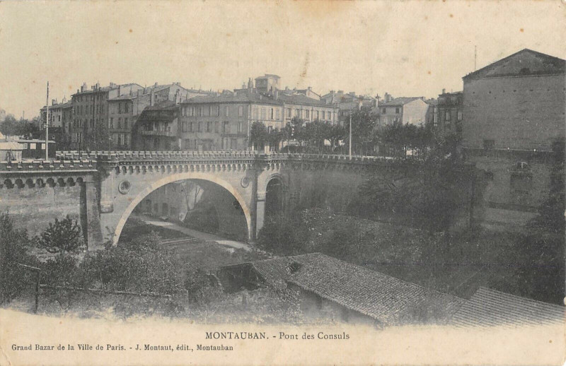 Carte postale ancienne Montauban Pont Des Consuls à Montauban