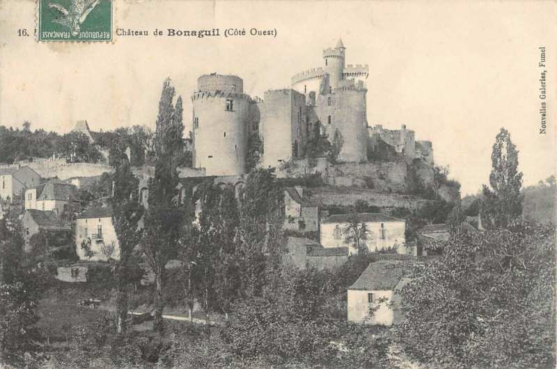 Carte postale ancienne Chateau De Bonaguil Cote Ouest