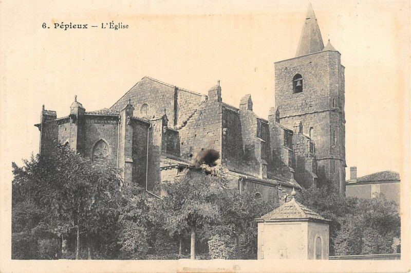 Carte postale ancienne Pepieux L'Eglise