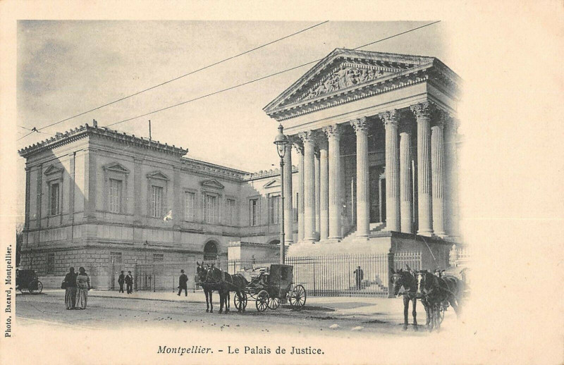 Carte postale ancienne Montpellier Le Palais De Justice à Montpellier
