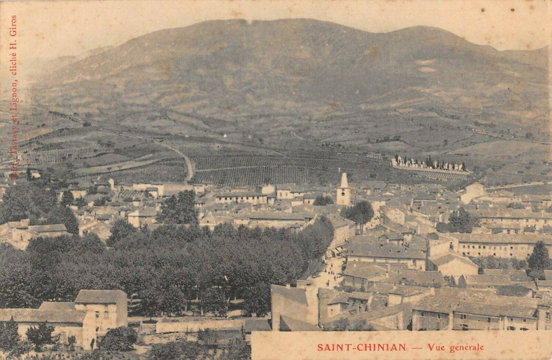 Carte postale ancienne Saint Chinian Vue Generale à Saint-Chinian