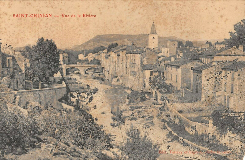 Carte postale ancienne Saint Chinian Vue De La Riviere à Saint-Chinian