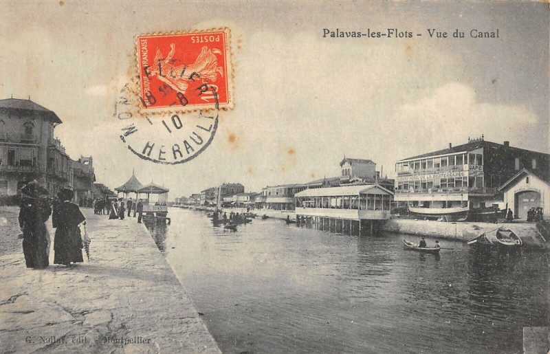 Carte postale ancienne Palavas Les Flots Vue Du Canal à Palavas-les-Flots