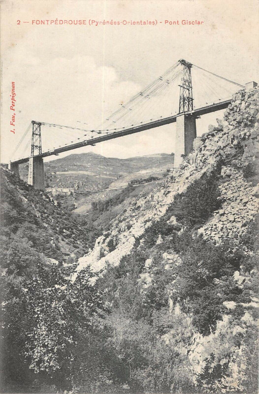 Carte postale ancienne Fontpedrouse Pont Gisclar