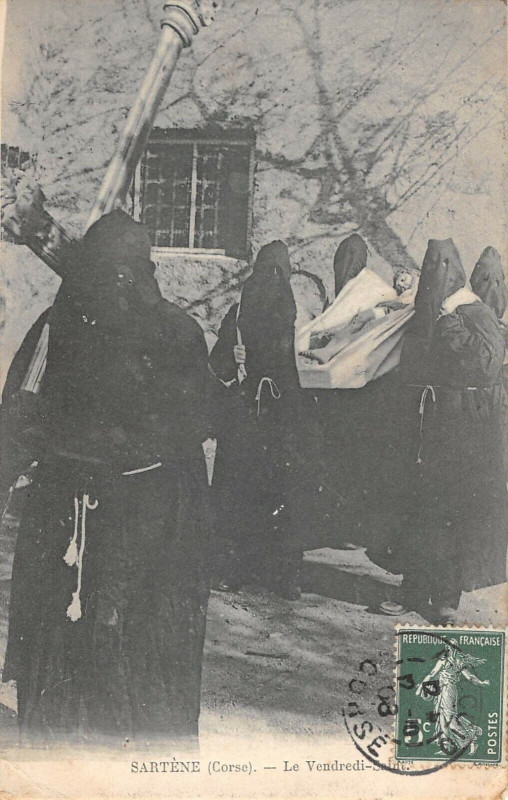 Carte postale ancienne 20 Sartene Le Vendredi Saint