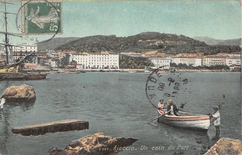 Carte postale ancienne 20 Corse Ajaccio Un Coin Du Port à Ajaccio
