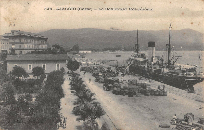Carte postale ancienne 20 Corse Ajaccio Boulevard Roi Jerome à Ajaccio