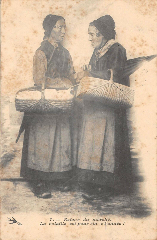 Carte postale ancienne Agriculture La Volaille Est Pour Rin Cette Annee