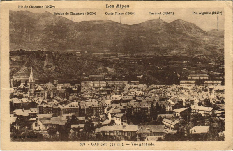 Carte postale ancienne Gap Vue Generale