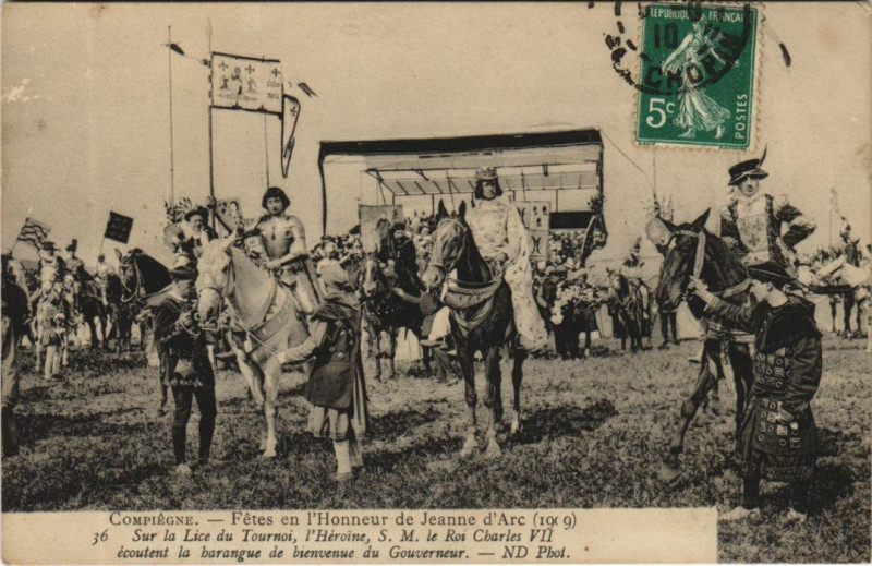 Carte postale ancienne Compiegne Fetes en l'Honneur de Jeanne d'Arc