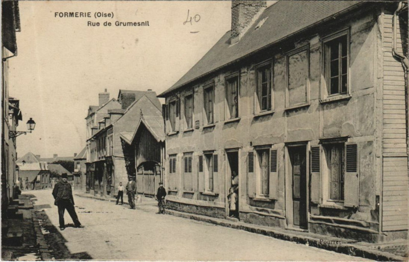 Carte postale ancienne Formerie Rue de Grumesnil à Formerie