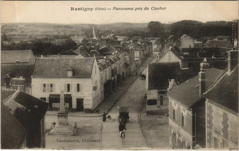 Carte postale ancienne Rantigny Panorama pris du Clocher à Rantigny