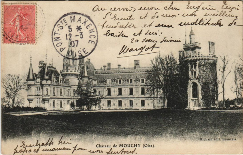Carte postale ancienne Mouchy-le-Chatel Chateau de Mouchy