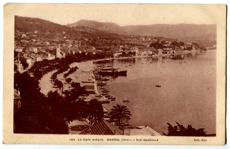 Carte postale ancienne Var Bandol Vue générale à Bandol
