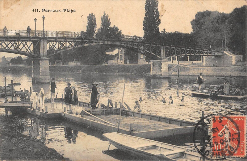 Carte postale ancienne Perreux Plage