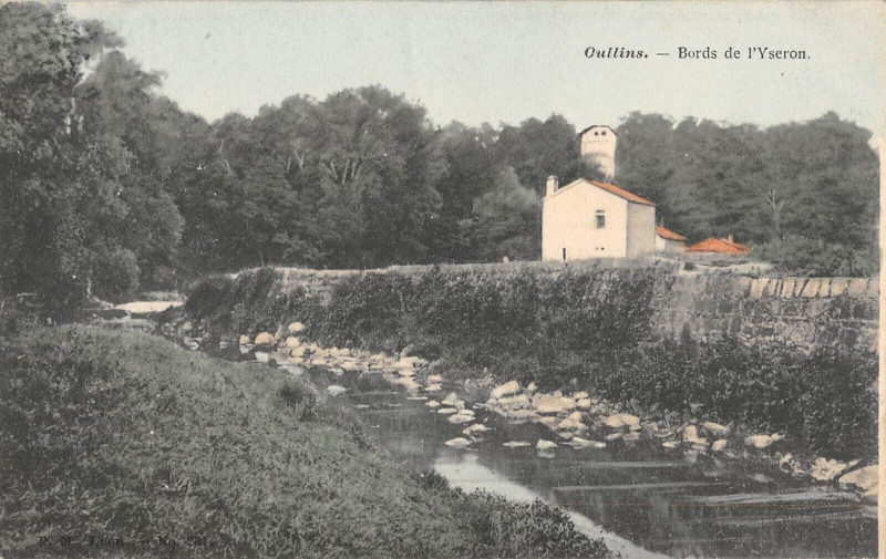 Carte postale ancienne Oullins Bords De L'Yzeron à Oullins