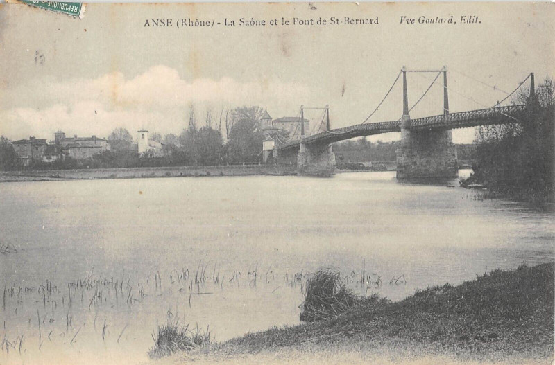 Carte postale ancienne Anse La Saone Et Le Pont De Saint Bernard à Anse