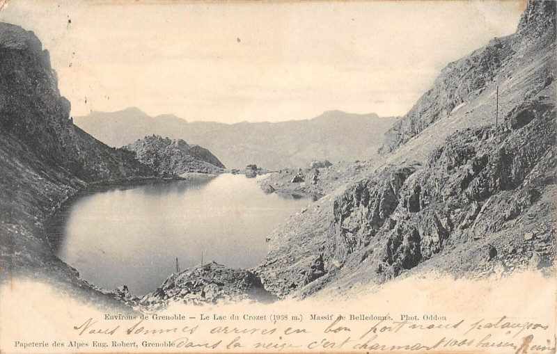 Carte postale ancienne Env.de Grenoble Le Lac Du Crozet Massif De Belledone à Grenoble