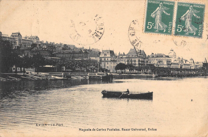 Carte postale ancienne Evian Le Port