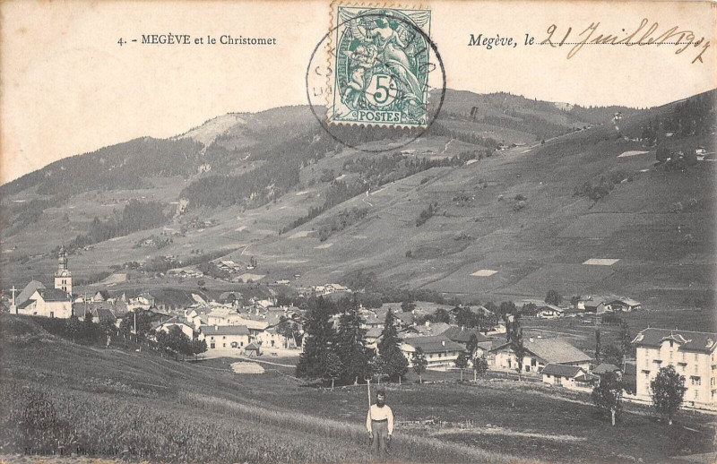Carte postale ancienne Megeve Et Le Christomet