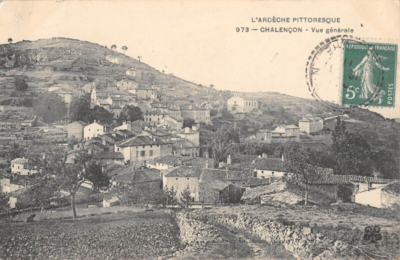 Carte postale ancienne Chalencon Vue Generale à Chalencon