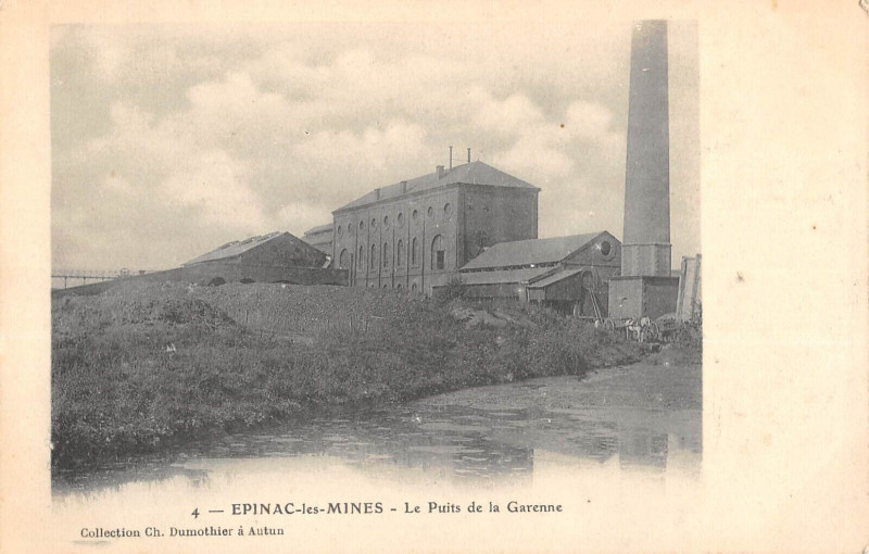 Carte postale ancienne Epinac Les Mines Puits De La Garenne