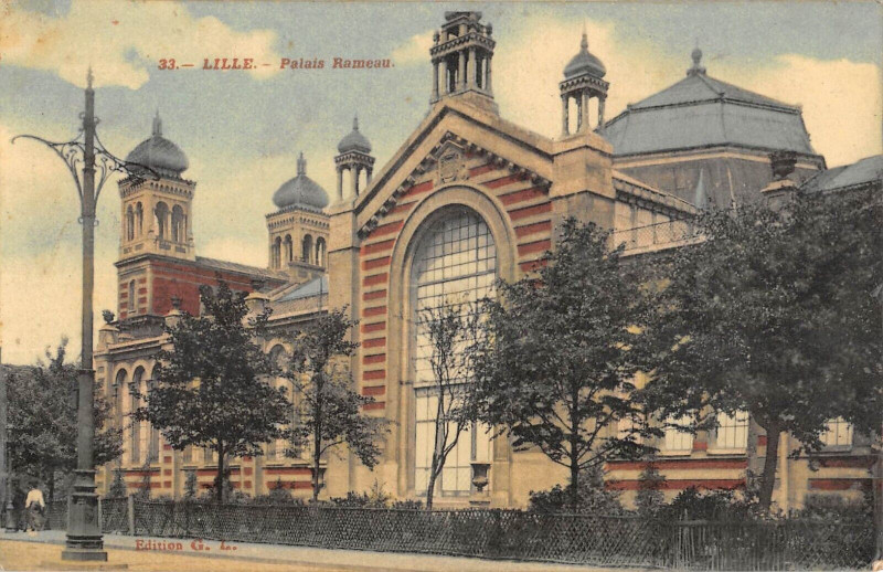 Carte postale ancienne Lille Le Palais Rameau à Lille