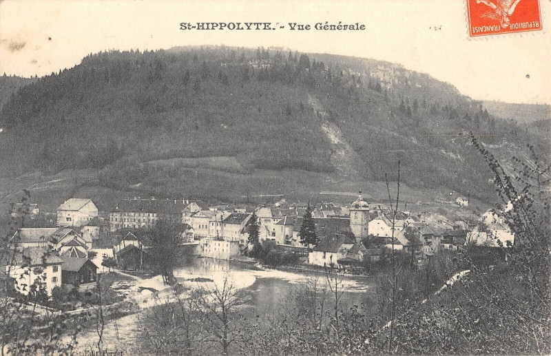 Carte postale ancienne Saint Hippolyte Vue Generale à Saint-Hippolyte