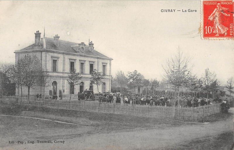 Carte postale ancienne Civray La Gare à Civray