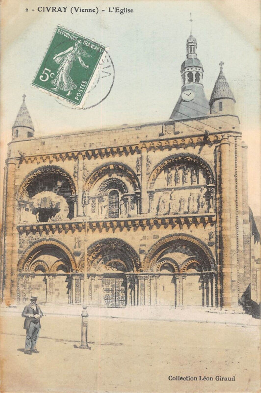 Carte postale ancienne Civray L'Eglise à Civray