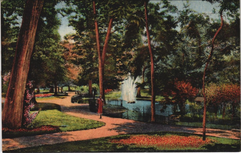 Carte postale ancienne Vichy Le Parc, Petit Bassin à Vichy