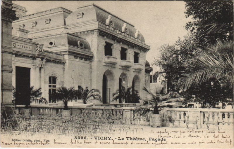 Carte postale ancienne Vichy Le Theatre à Vichy