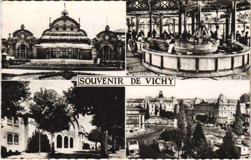 Carte postale ancienne Vichy souvenir à Vichy