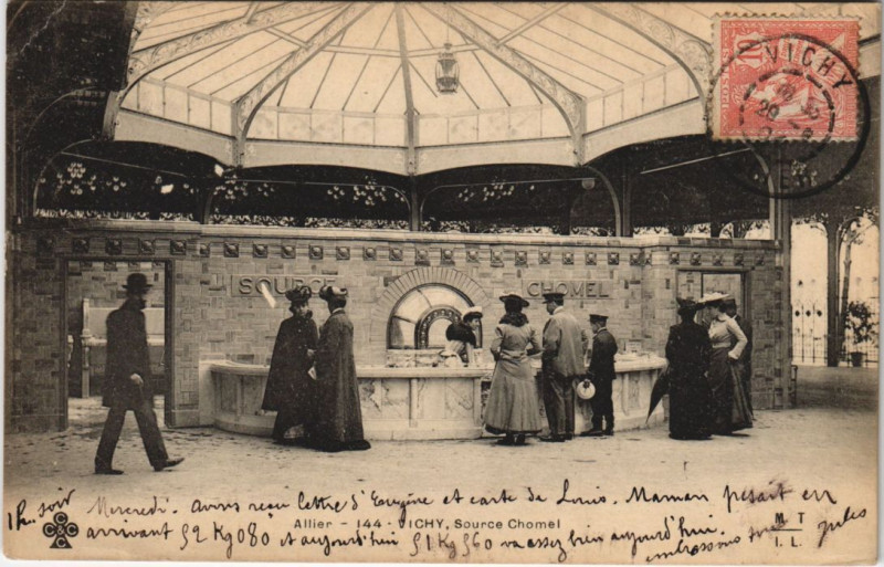 Carte postale ancienne Vichy Source Chomel à Vichy