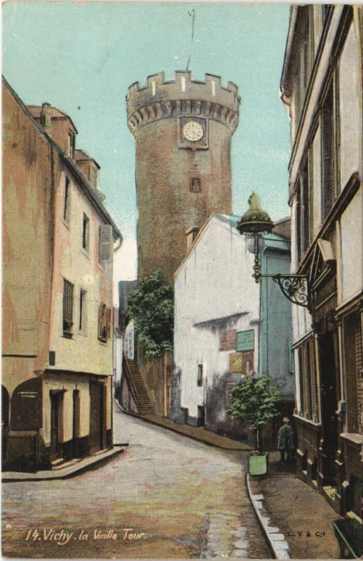 Carte postale ancienne Vichy Vieille Tour à Vichy