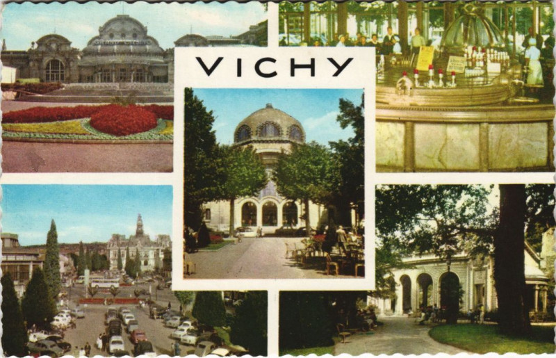 Carte postale ancienne Vichy souvenir à Vichy