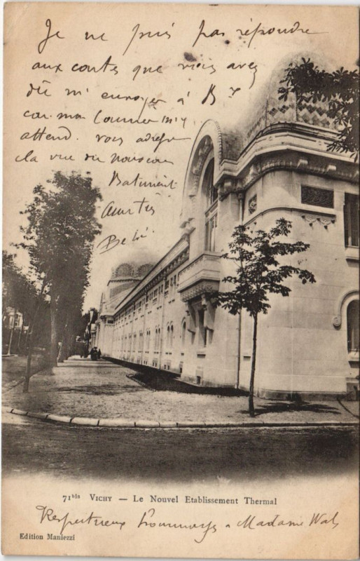 Carte postale ancienne Vichy Etablissement Thermal à Vichy