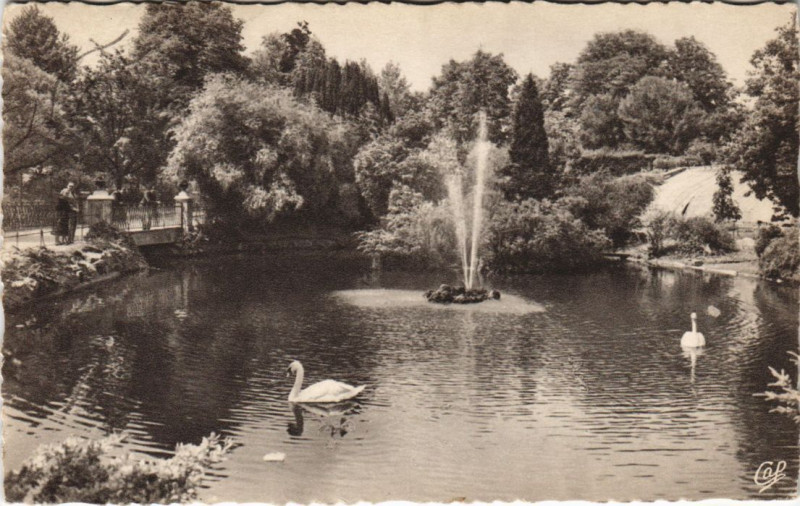 Carte postale ancienne Vichy Bassin des Cygnes à Vichy