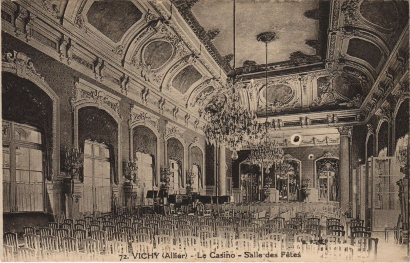 Carte postale ancienne Vichy Le Casino, Salle des Fetes à Vichy
