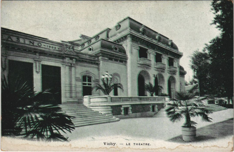 Carte postale ancienne Vichy Le Theatre à Vichy