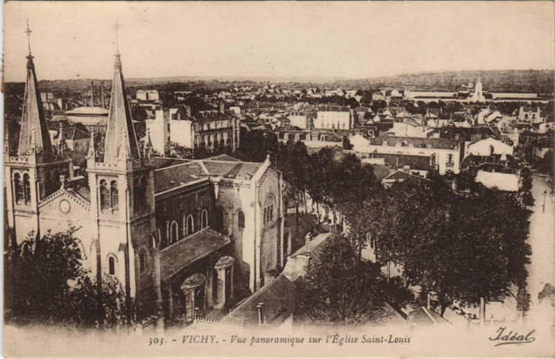 Carte postale ancienne Vichy vue panoramique à Vichy