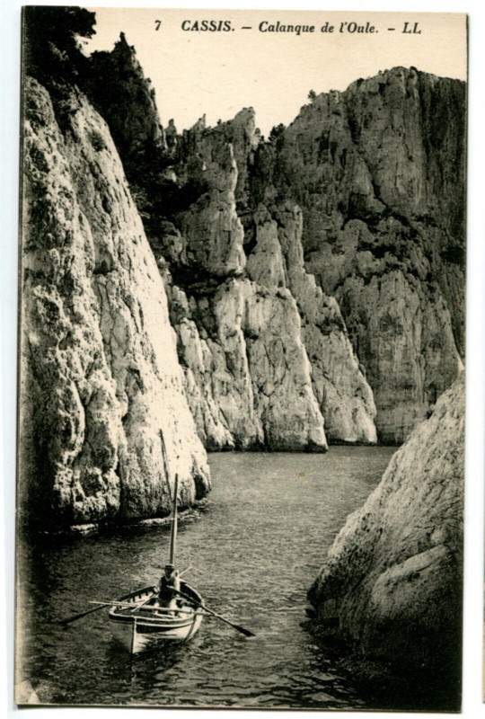 Carte postale ancienne Bouche-du-Rhône Cassis Calanque de l'Oule à Cassis