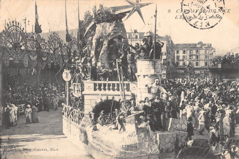 Carte postale ancienne Nice Carnaval 1911 L'Effet De La Comete à Nice