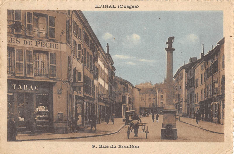 Carte postale ancienne Epinal Rue Du Boudiou